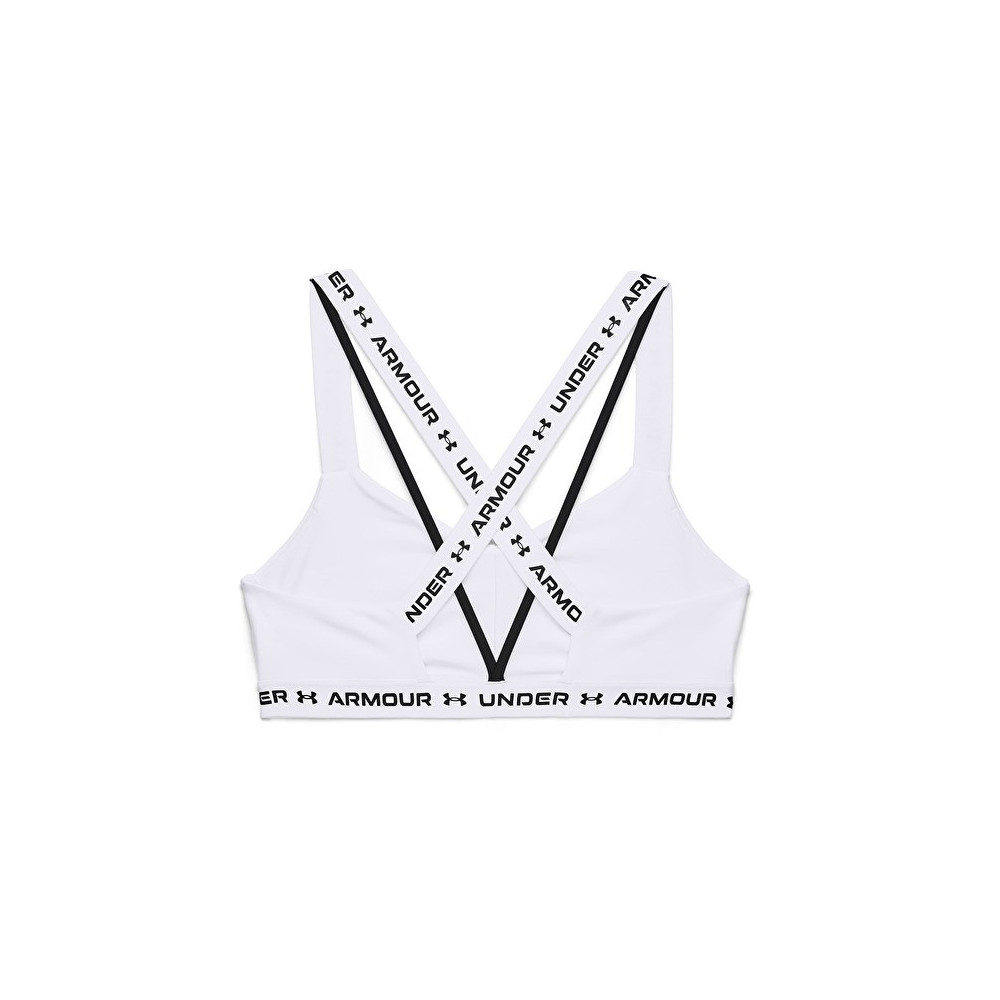 Under Armour Women’s Cross Back Compression Sports Bra White Size XL 1307932