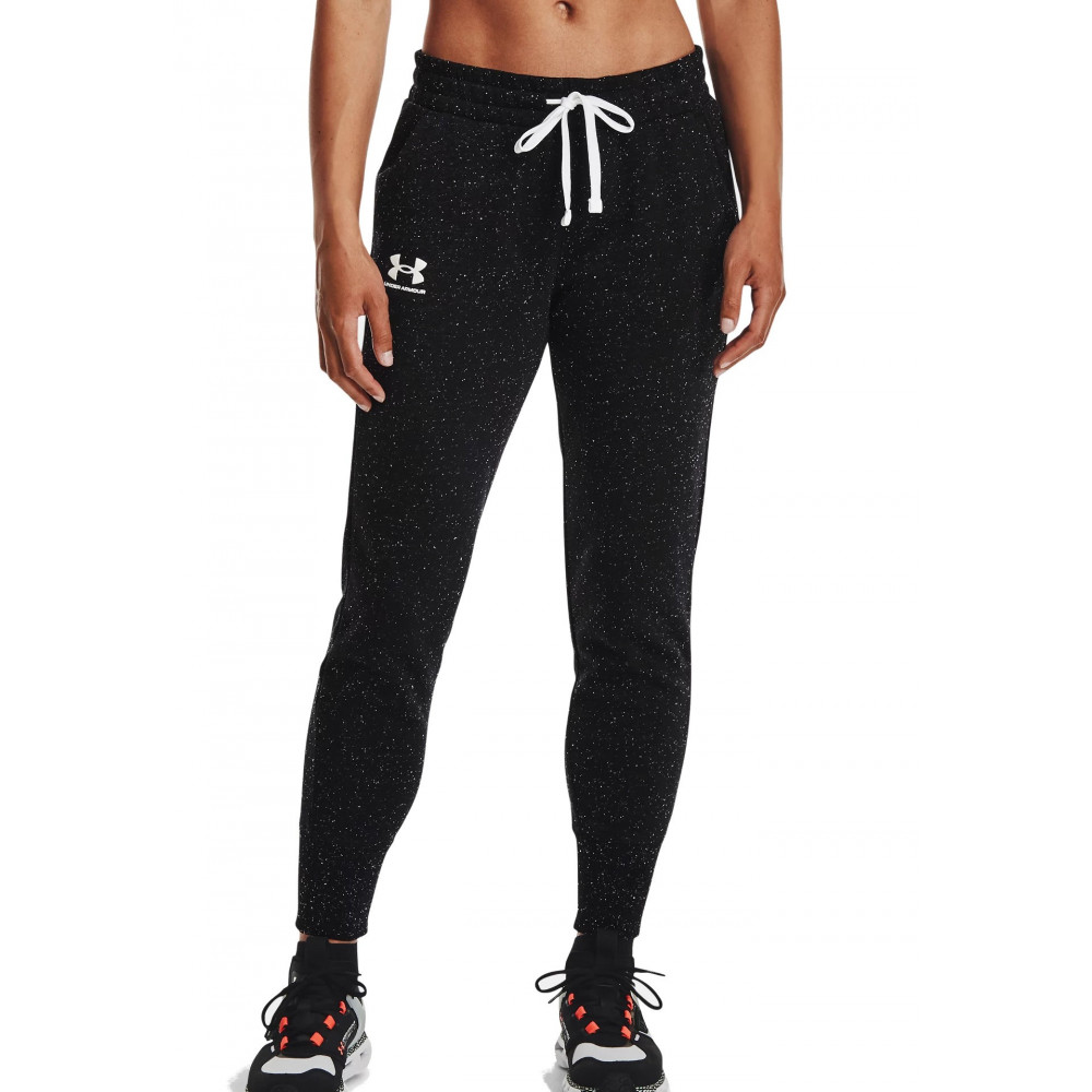 Under Armour Rival Fleece Women Joggers Athletic Fashion Pants Black  1356416-001