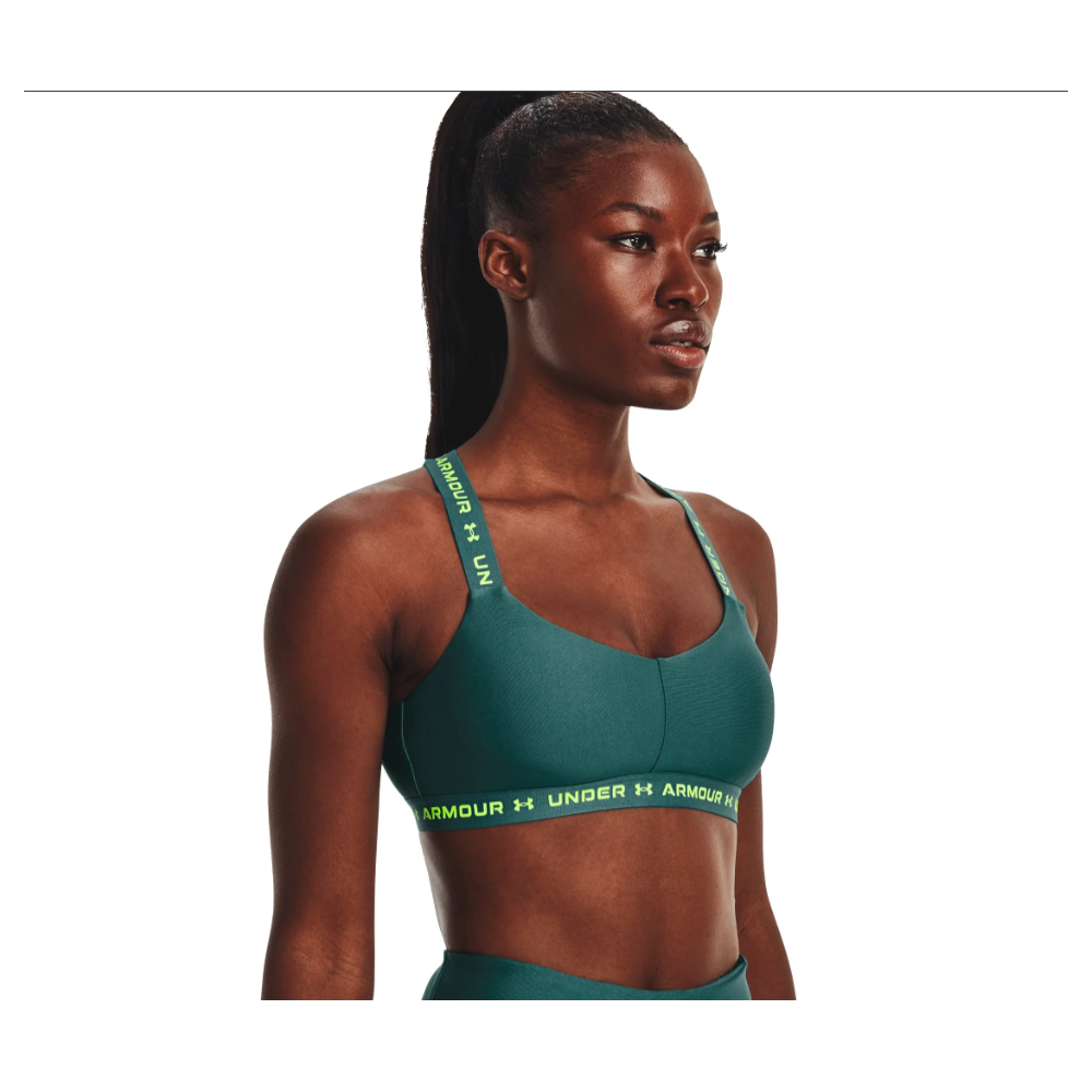Women's Under Armour® Mid Crossback Print Sports Bra Teal – Bench-Crew